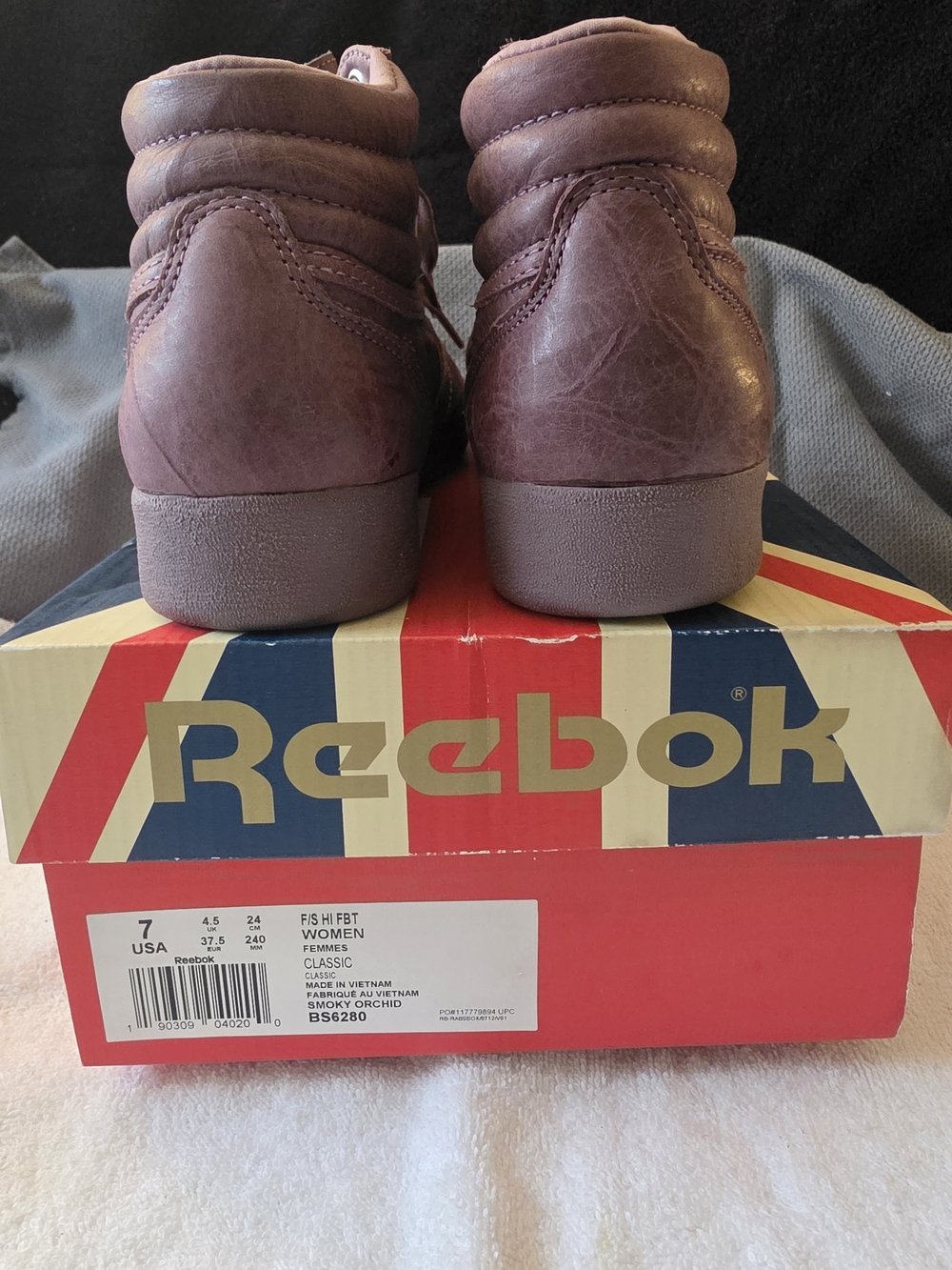 Reebok Classic Freestyle High-Top Sneakers in Mauve- Smoky Orchard, WOMEN Size 7 - Picture 7 of 12